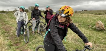 VTT électrique sur les plateaux